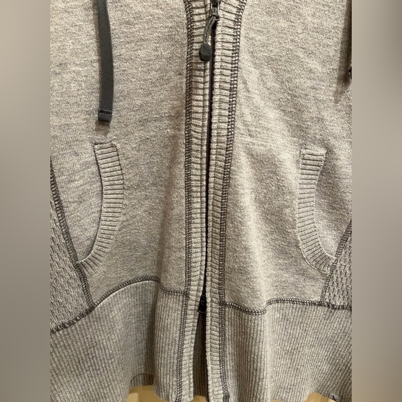 Eddie Bauer double zip light gray cardigan PM - Picture 5 of 10